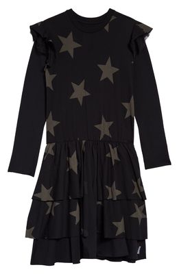 Nununu Kids' Star Layered Dress in Black