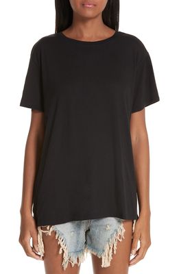 R13 Boy Oversize Cotton & Cashmere T-Shirt in Black