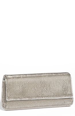 Whiting & Davis 'Pyramid' Mesh Clutch in Pewter