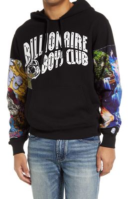 Billionaire Boys Club Trance Colorblock Graphic Hoodie in Black