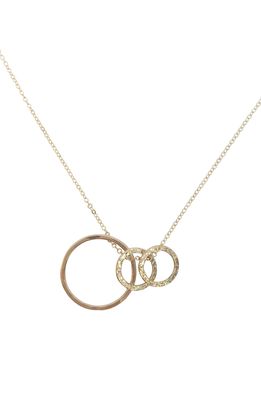 Nashelle Identity Mama & Child 3-Hoop Necklace in Gold