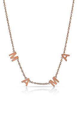 Christina Greene MAMA Pendant Necklace in Rose Gold