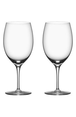 Orrefors Premier Set of 2 Cabernet Glasses in Clear