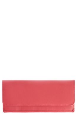 ROYCE New York RFID Blocking Leather Clutch Wallet in Red