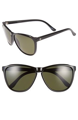 Electric Encelia 62mm Polarized Oversize Sunglasses in Gloss Black/Grey Polar