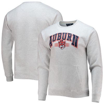 Men's League Collegiate Wear Heathered Gray Auburn Tigers Upperclassman Pocket Pullover Sweatshirt in Heather Gray