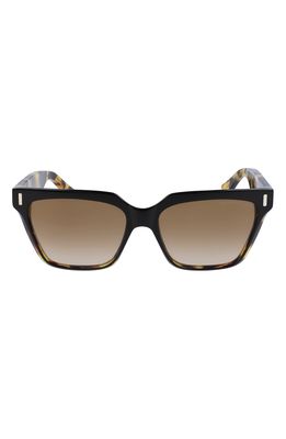 Cutler and Gross 57mm Square Sunglasses in Camouflage/Brown Gradient