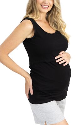 Angel Maternity Maternity/Nursing Tank in Black