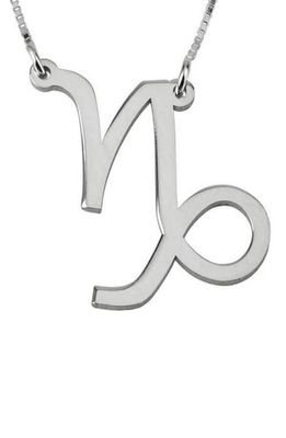 MELANIE MARIE Zodiac Pendant Necklace in Sterling Silver - Capricorn
