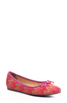 ALI MACGRAW Cheery Houndstooth Flat in Pink