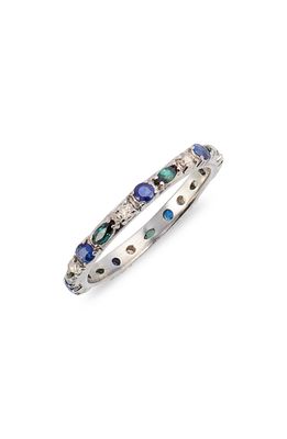 Armenta New World Stone Ring in Silver/Sapphire