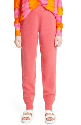 The Elder Statesman Cashmere Sweater Joggers in Hibiscus