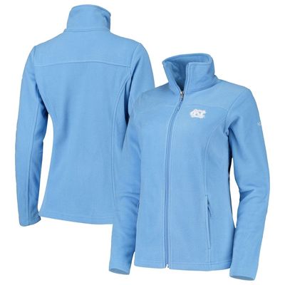 Women's Columbia Carolina Blue North Carolina Tar Heels Give & Go II Fleece Full-Zip Jacket in Light Blue