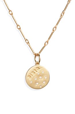 ela rae Sista Disc Pendant Necklace in Gold