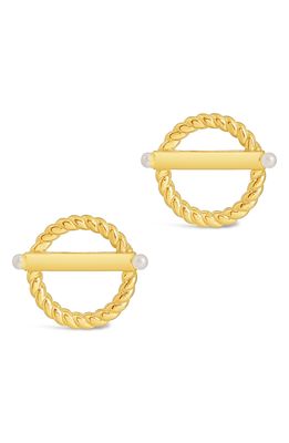 Sterling Forever Victoria Stud Earrings in Gold