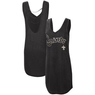 Women's G-III 4Her by Carl Banks Black New Orleans Saints Off Season Swimsuit Cover-Up