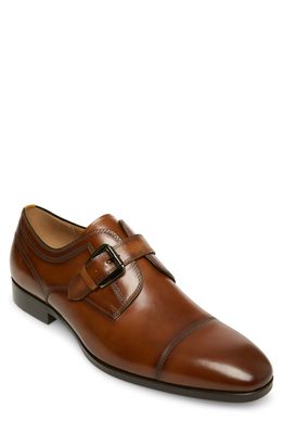 Steve Madden Covet Monk Strap Shoe in Cognac Leather