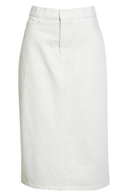 The Row Tima Cotton Denim Skirt in White