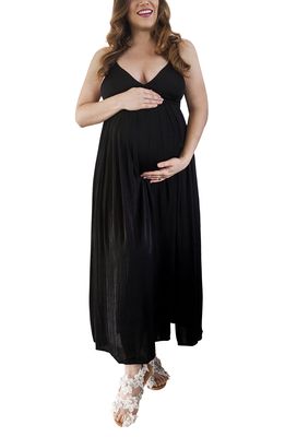 Emilia George Oxord Maternity/Nursing Sundress in Oxford Black