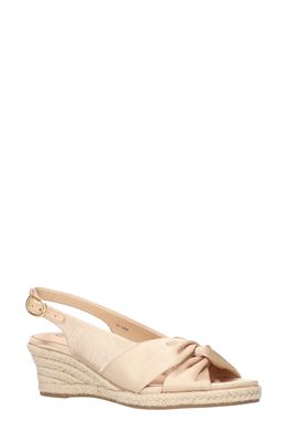 Bella Vita Kimora Espadrille Wedge Sandal in Natural Silk