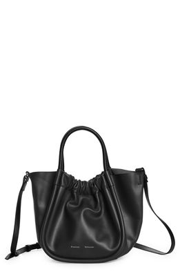 Proenza Schouler Small Ruched Leather Crossbody Tote in Black