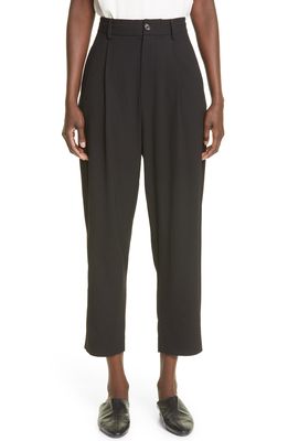 Co Pleated Crop Trousers in Black