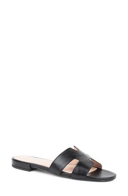 patricia green Hallie Slide Sandal in Black Leather