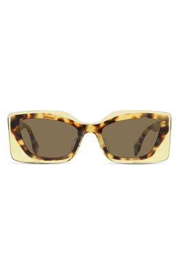 Fendi x SKIMS 53mm Rectangular Sunglasses in Colored Havana /Brown