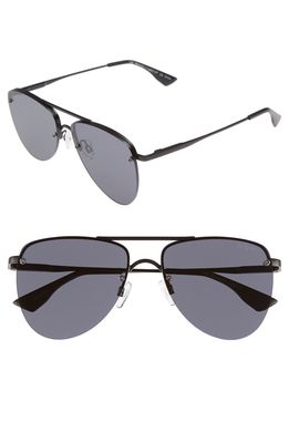 Le Specs The Prince 57mm Aviator Sunglasses in Black