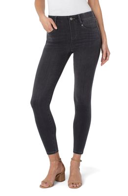Liverpool Los Angeles Gia Glider Pull-On Ankle Skinny Jeans in Meteorite