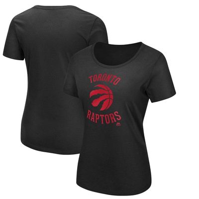 Women's Majestic Black Toronto Raptors The Main Thing T-Shirt