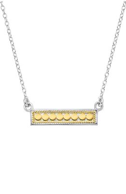 Anna Beck Reversible Bar Necklace in Gold/Silver