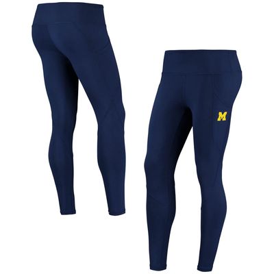 Women's ZooZatz Navy Michigan Wolverines Pocketed Leggings