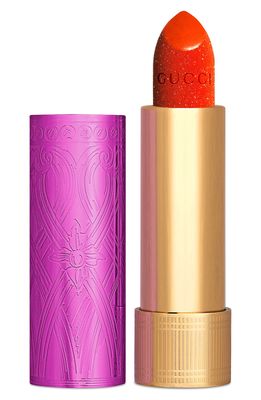 Gucci Rouge a Levres Lunaison Glitter Lipstick in 302 Agatha Orange