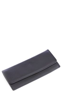 ROYCE New York RFID Blocking Leather Clutch Wallet in Black