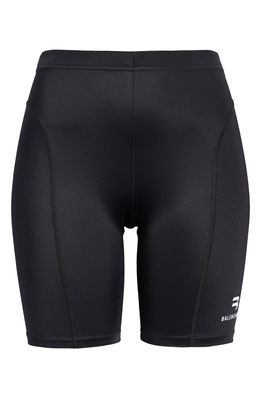 Balenciaga Sporty B Bike Shorts in Black/White