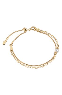 Maria Black Fete Futuro Cantare Adjustable Double Chain Bracelet in Gold