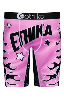 Ethika Kids' Sharp Shooter Boxer Briefs in Pink/Black