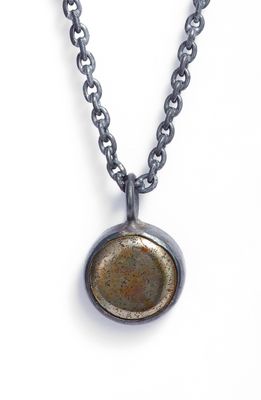 Caputo & Co. Men's Pyrite Coin Pendant Necklace