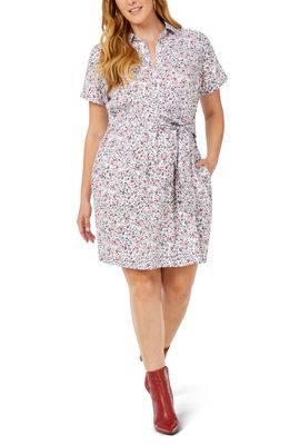 Foxcroft The Vienna Roses Are Red Belted Shirtdress in Black Multi