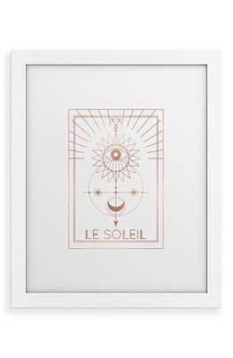 Deny Designs Le Soleil or the Sun Framed Art Print in White Frame 24X36
