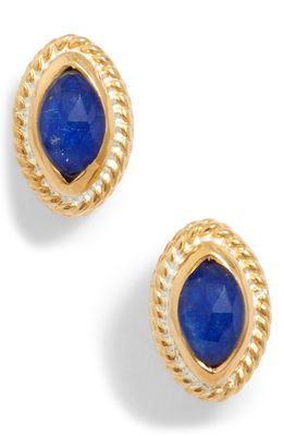 Anna Beck Lapis Lazuli Stud Earrings in Gold-Lapis