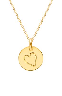 Tiny Tags Perfectly Imperfect Heart Pendant Necklace in Gold