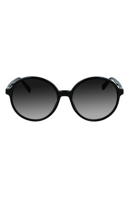 Longchamp Le Pilage 61mm Round Sunglasses in Black