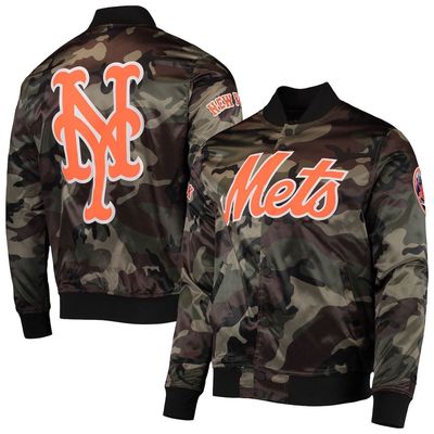Men's Pro Standard Camo New York Mets Satin Full-Snap Jacket