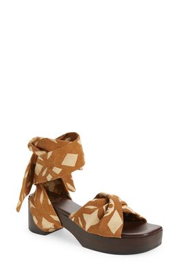 Brother Vellies Balabou Ankle Wrap Sandal in Sahara