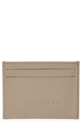 Longchamp Le Foulonne Leather Card Case in Turtle Dove