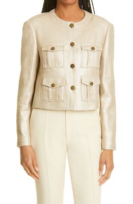Ted Baker London Trisca Boxy Cargo Crop Jacket in Natural