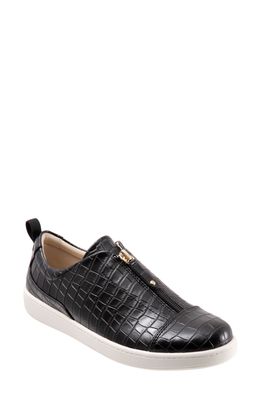 Trotters Anika Sneaker in Black Croc