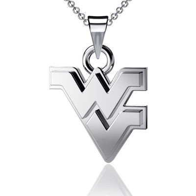 Women's Dayna Designs West Virginia Mountaineers Pendant Necklace in Silver